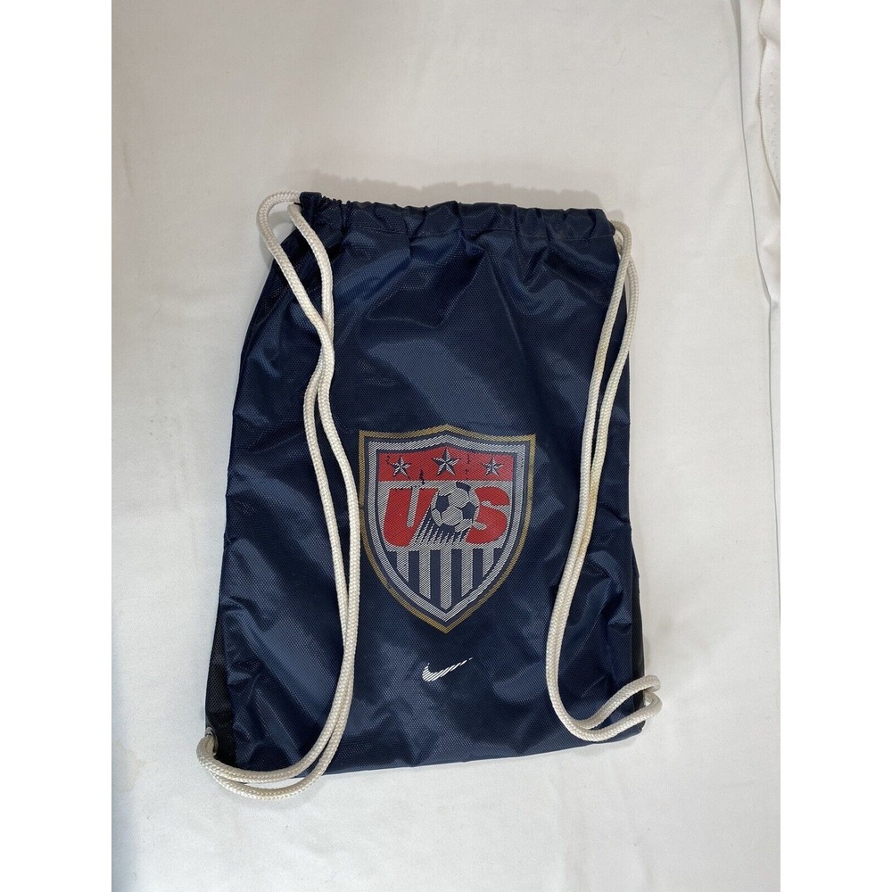 Nike USA Soccer Drawstring Backpack Cinch Bag Black Gym 17x13